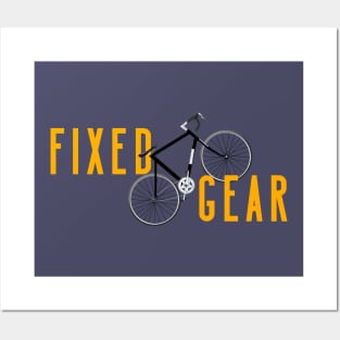 Fixed gear bike Posters and Art